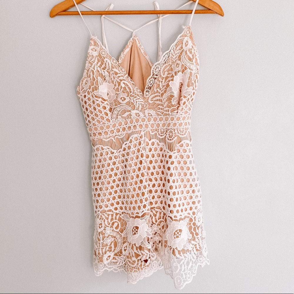 White Lace Romper - The Impeccable Pig